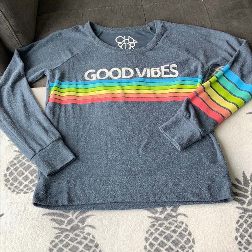 Chaser Navy Small Good Vibes Cozy Pullover